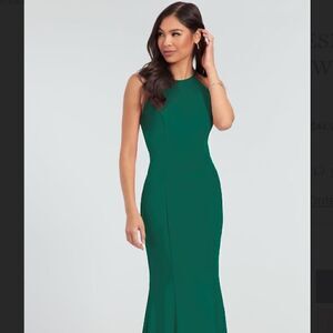 Dress by Kleinfeld Long with Tied Back Green Size 8 New
